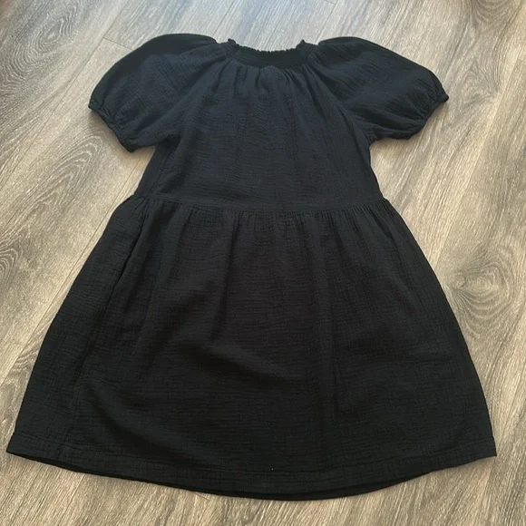 💕BOGO💕 Universal threads, target black gauze babydoll dress puff sleeves boho - Picture 2 of 8